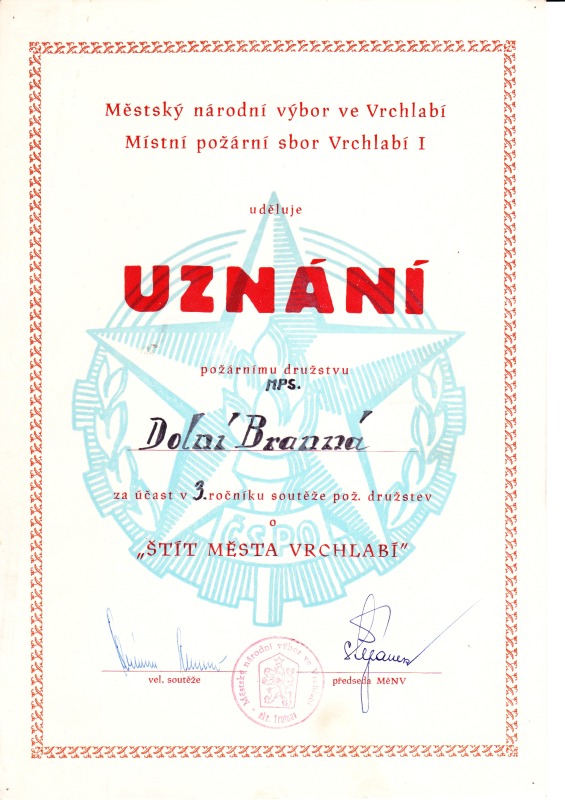 SDH DOLNI BRANNA - diplomy 1958 az 1976_07